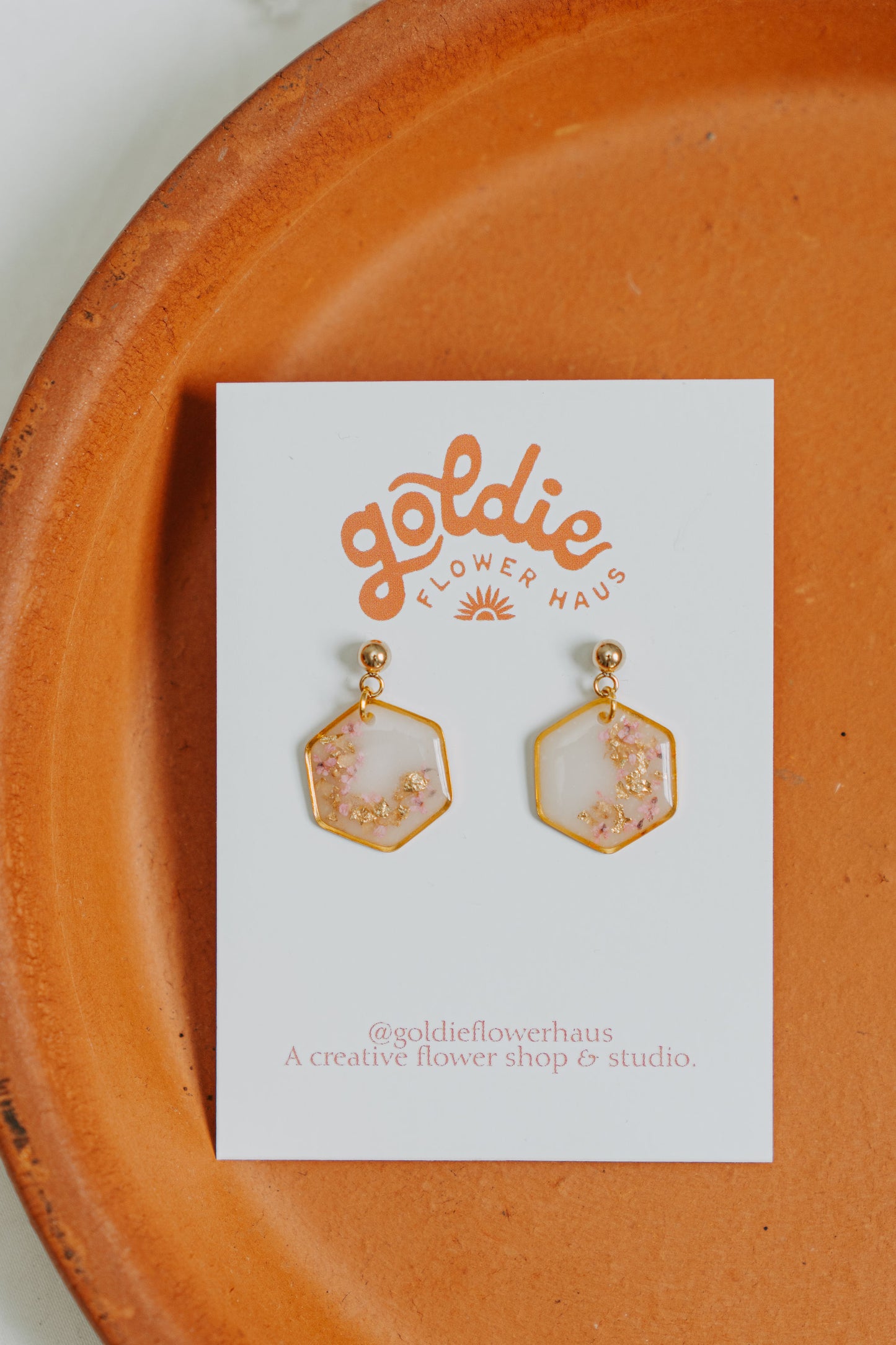 Breastmilk Hexagon Earrings