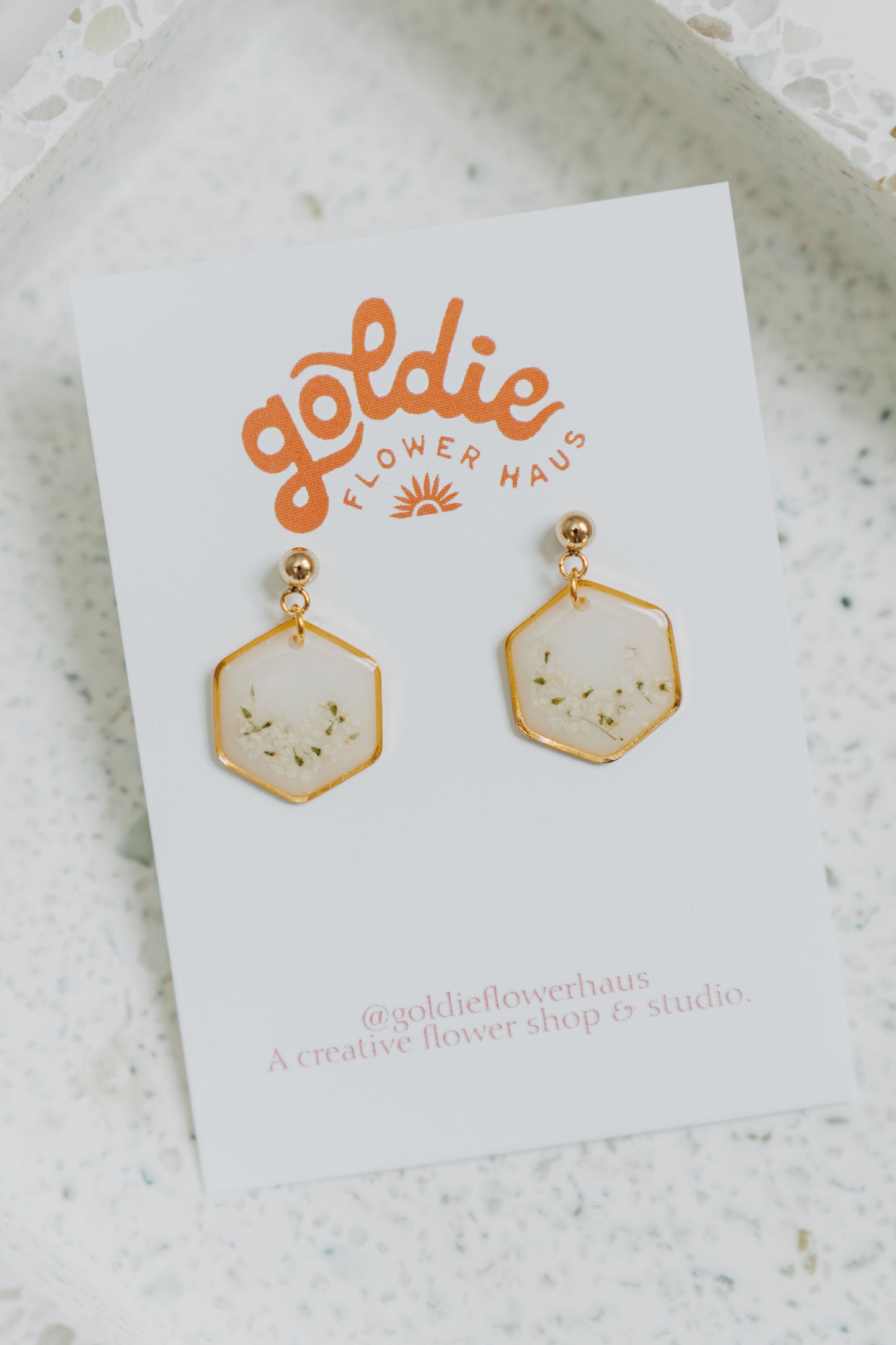 Breastmilk Hexagon Earrings