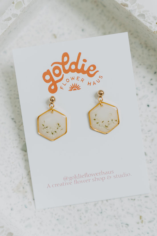 Breastmilk Hexagon Earrings