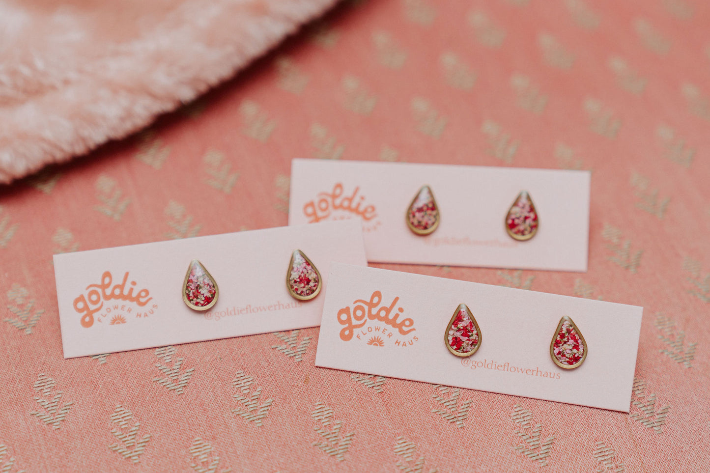 Teardrop Confetti Studs