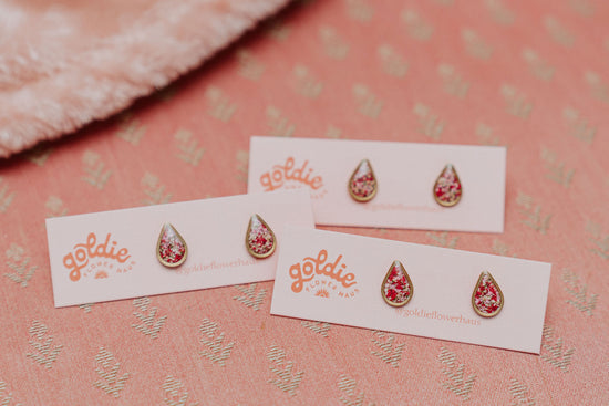 Teardrop Confetti Studs