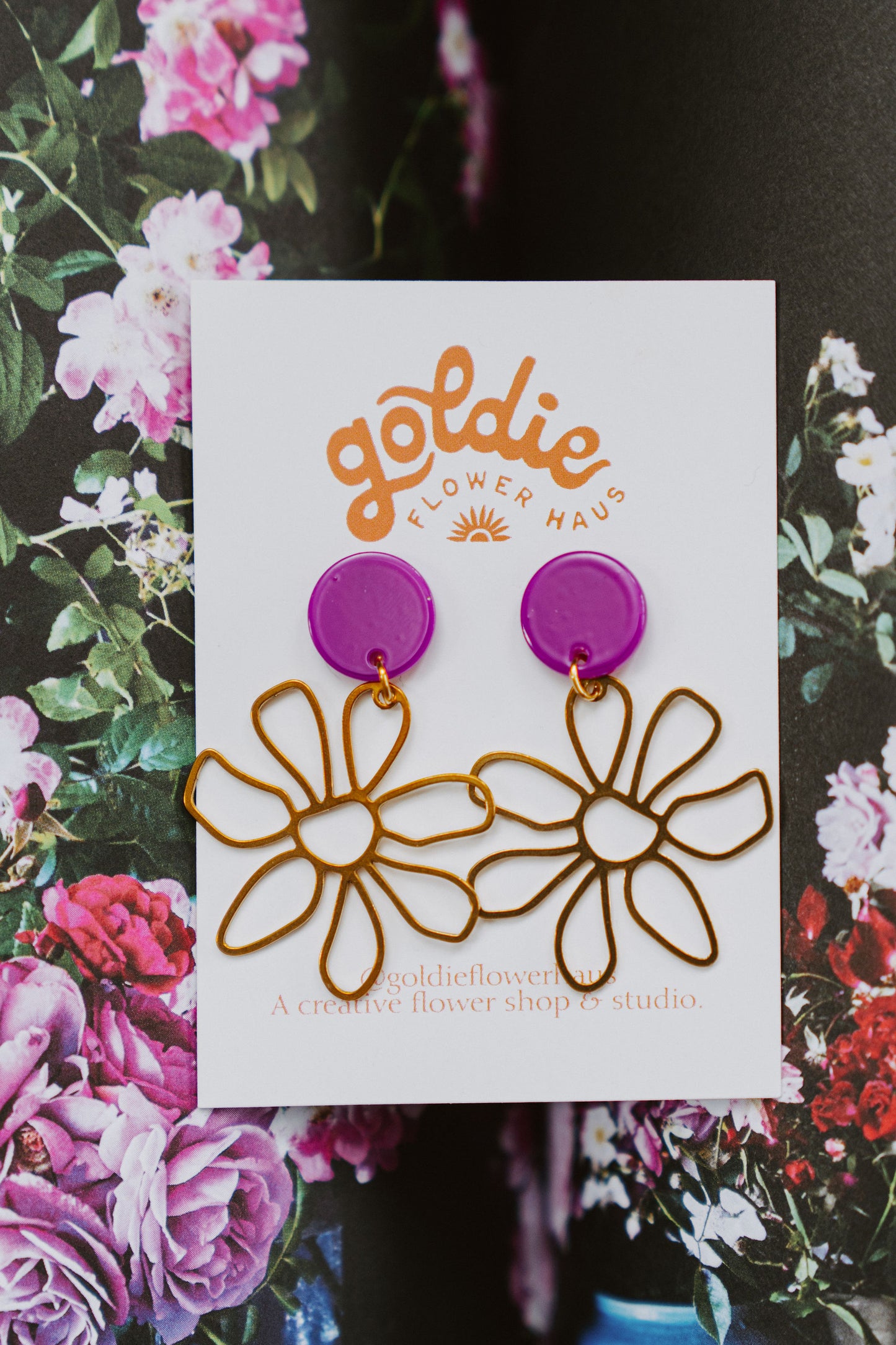 Acrylic Brass Flowers