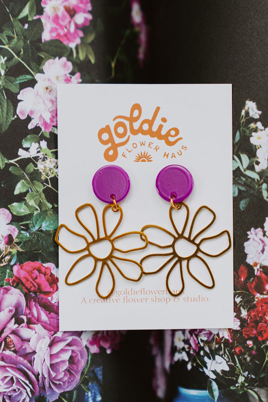 Acrylic Brass Flowers