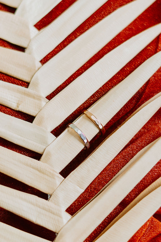 Thick Hammered Stacking Ring