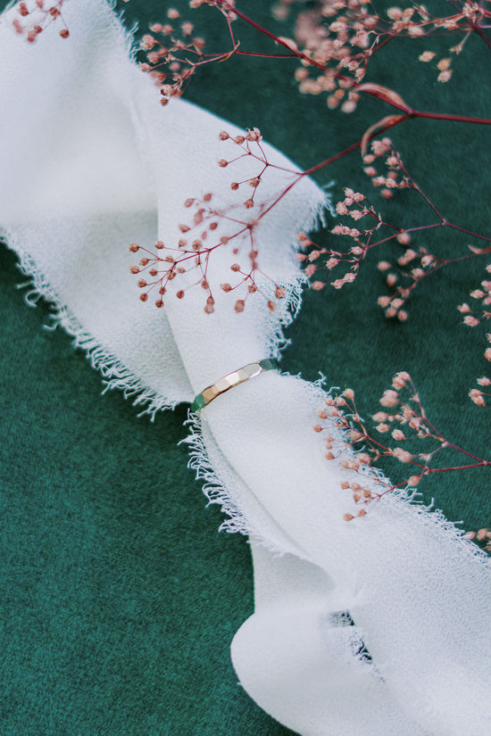 Thick Hammered Stacking Ring